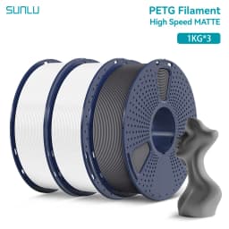 SUNLU 3KG High Speed Matte PETG Filament 1.75mm 1kg Spool (2.2lbs) High Speed Printing Filament Fit Most FDM Printer