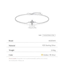 MODIAN 925 Sterling Silver Stackable Four Leaf Clover CZ Bracelet For White Gold Plated Link Chain Women Party Fine Jewelry