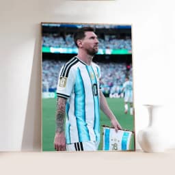 L-Lionel M-Messi Poster Self-adhesive Art Waterproof Paper Sticker Coffee House Bar Room Wall Decor