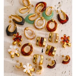 Yhpup New Arrivals Multi-Color Resin Round Square Geometric Earrings for Women Autumn Winter Style Daily Wear Fashion Jewelry