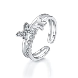 Original 925 Sterling Silver Ring High Quality Adjustable Opening AAA Zircon for Women Wedding Fine Fashion Jewelry Gift