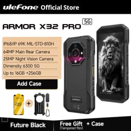 Ulefone Armor X32 Pro 5G Rugged Phone Android 15 Up to 16GB RAM 256GB ROM 25MP Night Vision 64MP Camera 5500mAh NFC Smartphone