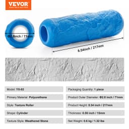 VEVOR Concrete Stamps Mat Concrete Texturing Skin Polyurethane Stamp Stone Tile Texture Mat Slate floor Imprint Concrete Molds