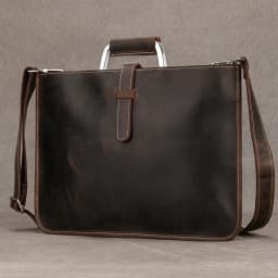 Genuine Leather Zipper Briefcase for man Bag Messenger Office Bags Male Crazy Horse Leather Laptop Bag 13 Inch Maletines Hombre