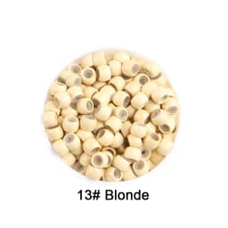 5000pcs Silicone Nano Rings 2.9x1.6x2.0mm Copper Micro Beads with Silicone Line 7 Color Options for Nano Tip Hair Extensions