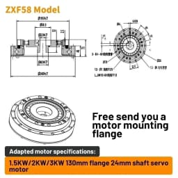 Precision Harmonic Drive Gearbox for Nema 17/23 Stepper 40-130mm Servo Motors High Torque Compact Laser Cutting Head Positioning