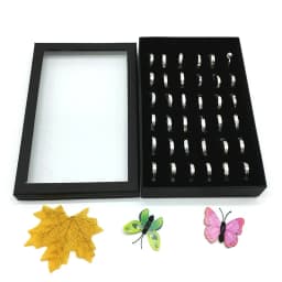 36-Slot Jewelry Ring Display Box Tray Organizer Velvet Organizer Storage Box Gift For Jewelleries Earrings Trinket Show Case