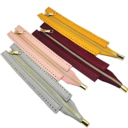 24cm DIY Handmade Bag Zipper Accessories 6-Color DIY Handmade Bag Zipper 24cm Pu Metal Zipper Woven Bag Accessories
