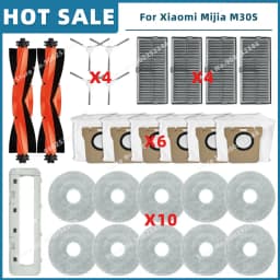 Compatible For Xiaomi Mijia M30S D103CN Replacement Parts Accessories Consumables Main Side Brush Hepa Filter Mop Cloth Dust Bag