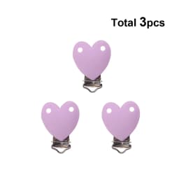 LOFCA 3pcs/lot Silicone Heart Mouse Shape 4.5CM Clips Creation Pendant Tools Multi Colors For Necklace Jewelry Accessories