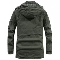 Parkas Coat Military Windproof Hooded Jackets Man Washed Cotton Thick Fleece Casual New Winter Warm Varsity Jacket Men