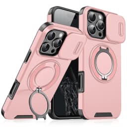 Heavy-duty Rugged Magnetic Stand Case For iPhone 18 17 Air 16 E 15 14 13 12 Pro Max Plus Slide Camera Protect For Magsafe Cover