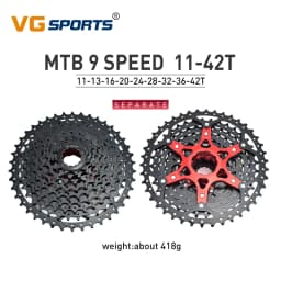 VG SPORTS MTB Cassette 8 9 10 11 12 Speed 40T 42T 46T 50T 52T Mountain Bike Cassette Separate Cassete Freewheel Bracket Sprocket