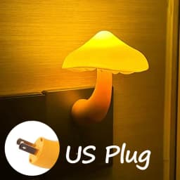 1PC Mushroom Night Light Plug-in Lamp,Dimmable LED Nightlight,Bedroom,Kids Room,Nursery,Hallway,Bathroom,Toilet,Auto On/Off