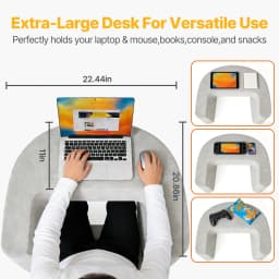 MCQ Ergonomic Curved Reading Pillow with Cup Holder Memory Foam With Cooling Breathable Cover Ergonomic Neck Pillow Comfort Removable Washable Cover Design For Home Bedroom