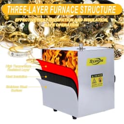 Segmented Temperature Controlled Jewelry Casting Furnace 900℃ Max for Metal Melting Wax Burnouts Mold Baking Jewelry Tools