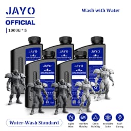 JAYO Water Washable 3D Resin 5pcs/set 3D Printer Resin 405nm UV Standard Rapid Photopolymer Resin for LCD/DLP/SLA 3D Printer