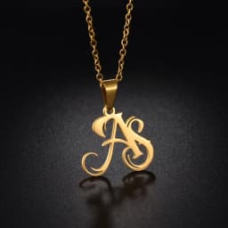 Atoztide Personalized Custom Name Necklaces for Women Double Initials Letters Pendant Stainless Steel Link Chain Jewelry Gift