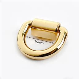 5/10/20Pcs 15/16/19mm Metal D Ring Buckles Bag Side Clips for Handbag Chain Handles Connector Bags Strap Hardware Accessories