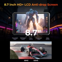 HOTWAV R11 Pro 8.7'' HD 120Hz Display Rugged Tablet 10150mAh Massive Battery 20W Fast Charging Android 16 Super Camping Light Pad 8GB RAM 256GB ROM 64MP + 16MP Camera 1080P Lightweight Tablet PC With Stylus Pen GPS WiFi OTG