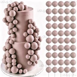 50/100pcs Cake Ball Picks Topper Wholesale 4 Sizes Foam Balls Cake Toppers for Birthday Christmas Wedding Cake Decoration Favor