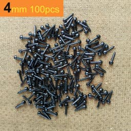 100Pcs DIY Black Plastic Safety Eyes For Toys Crafts Teddy Bear Doll Accessories Animal Making Doll Accessories 3mm/4mm/5mm/6mm