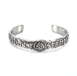 Stainless Steel Bangle for men Vintage Viking Rune Amulet Bracelet Jewelry Scandinavian Punk Hip Hop Wrist Gift for Girls