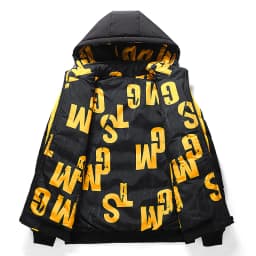 Thick Hooded Parkas Men Double-Sided Wear Men's Puffer Jacket Outdoor Winter Thickened Down Coat Letter Print Casual Parka Coats