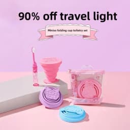 Sanrio Hello Kitty Wash Folding Cup Kuromi Cartoon Cute Creative Water Cup Toothbrush Set Portable Travel Mouthwash Cup