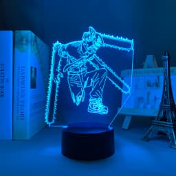 3d Led Lamp Anime Chainsaw Man for Bedroom Decoration Nightlight Kids Birthday Gift Manga Chainsaw Man Led Night Light Bedside