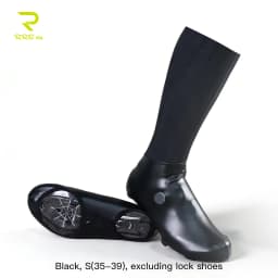 Rrskit Cycling Aerodynamic Shoe Covers Lightweight Elastic PU Windproof Waterproof Bicycle Woven Pneumatic Shoe Covers