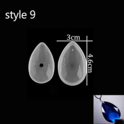 9 Style With Hole Pendant Crystal Silicone Mould DIY Epoxy Resin Necklace Pendant Mold For Craft Jewelry Making Findings Supplie