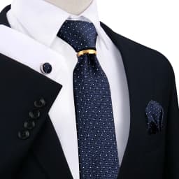 Necktie Ring For Men Luxury Tie Handkerchief Cufflinks With Gold Metal Ring Suit Paisley Red Tie For Wedding 8cm Man Accessories