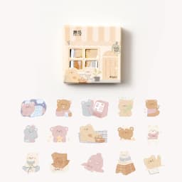 45PCS Kawaii Creative House Stickers Box Scrapbooking Stationery School Supplies Cute Theme for Crafting And Organizing