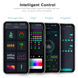Wireless Bluetooth APP Control Pixels USB LED String Fairy Light Smart WS2812 Addressable Dream Color RGB Christmas Decor Lights