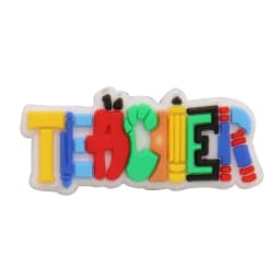 1pcs PVC Shoe Charms Folder Book Graduation School Bus Teacher Schoolbag Sandals Shoes Decoration Fit Wristbands Kid Party Gift