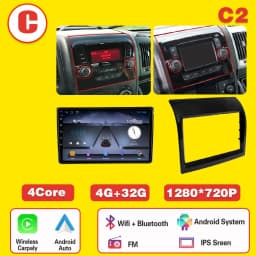 Android 16 For Fiat Ducato 2005-2025 Citroen Jumper Peugeot Boxer Dodge Ram carplay radio auto android head unit multimedia play