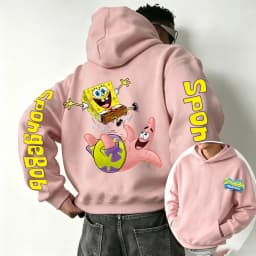SpongeBob SquarePants Cartoon Anime 2026 New Spring and Autumn Men's and Women's Fashion Hooded Sports Hoodie