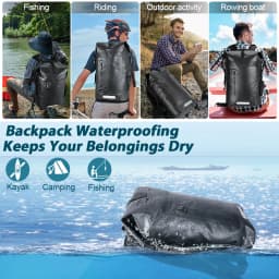 NEWBOLER Large Capacity Swimming Waterproof Backpack, Beach, Drifting, Surfing, Diving, Waterproof Backpack 35L Dry Pack