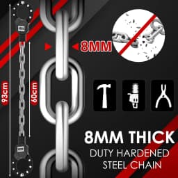 Security Locks Chain Link Handcuff Lock 93cm Lang E Scooter Lock with Combination Code w/ 3L Waterproof Bag Black