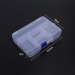 1Pc Multifunctional Clear Plastic Organizer Box with Grids Container Craft Storage for Beads Organizer Art DIY Jewelry