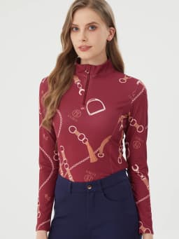 Spring and Summer Long Sleeved Equestrian T-Shirt Riding Top Women's Shirt Riding Outfit Equestrian Clothing Women's Base Knitte