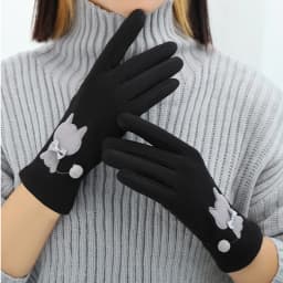 Women Autumn Winter Keep Warm Touch Screen Cute Lovely Sweety Cartoon Cat Drive Cycling Soft Gloves Elasticity Windproof