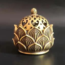 Home Lotus Incense Holder,Small Inscent Cone Burner,Mini Asian Style Lotus Flower Zen Decor Gift