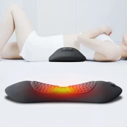 Okayso 3 in 1 Lumbar Support Pillow Adjustable Height Back Massager Waist Pillow with Heat Memory Foam Back Pillow