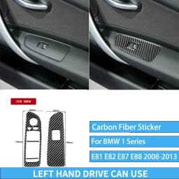 For BMW E81 E82 E87 E88 1 Series Interior Accessories 2008-2013 Gear Shift Knob Dashboard AC Outlet Carbon Fiber Cover Stickers
