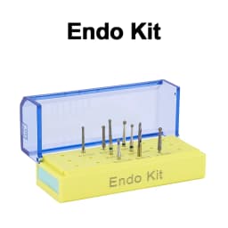 Twoendo Dental Diamond Burs Kit Lab Tool High Speed Air Turbine Handpiece Dental Burs Crown Preparation Endo Kit Polishing Drill