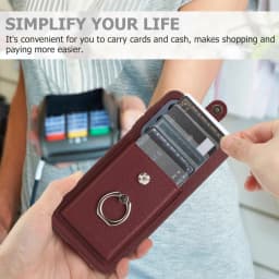 Luxury Card Slot Ring Holder Leather Phone Case For Samsung S25 S24 S26 Ultra S23 S22 S21 Plus FE A55 A36 A16 Shockproof Cover