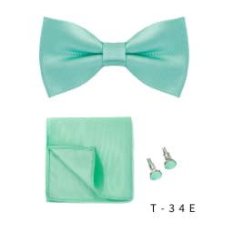 Solid Bowtie Pocket Square Cufflinks Set Business Men Neck 3pcs Bow Ties Handky Cufflinks Set Pocket Handkerchiet Accessories