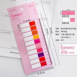 10*20PCS Transparent Index Notes Paper Office School Supplies Stationery Small Rectangu Fluorescent Sticker Strip Sticky